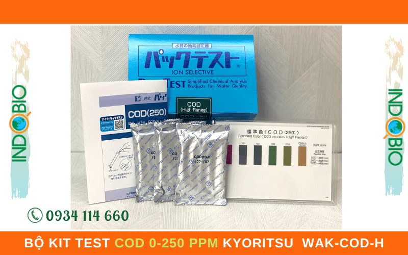 BỘ KIT TEST KIỂM TRA NHANH COD THANG CAO 0-250 PPM TRONG NƯỚC THẢI, WAK-COD-H KYORITSU